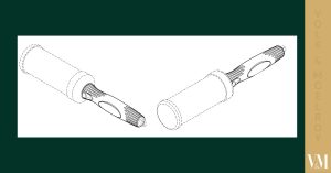 Precise technical drawing of a floor roller with handle, illustrating its structure and design details for construction or renovation projects.