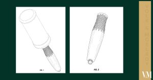 A detailed technical drawing of a cylindrical device with textured grip pattern on the handle.