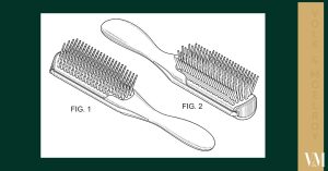 Precision dental brush with curved handle and multiple bristle arrays for thorough cleaning.